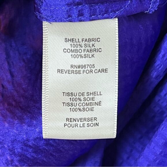 Rebecca Taylor 100% Silk Perfect Party Dress Strapless Violet Purple 2 - Picture 11 of 12